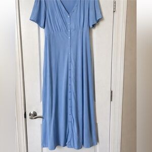 Seraphine Light Blue Midi Dress